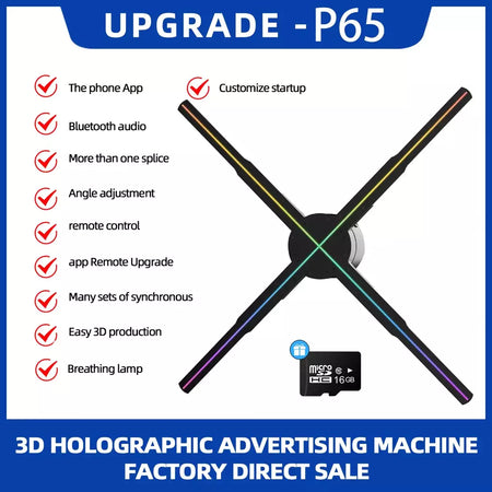 Ventilador holográfico 3d 180cm wifi em tempo real 3d ultra hd 2512led luzes display de publicidade luzes holográficas player projetor legal