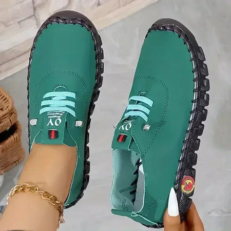 Mulheres tênis 2025 novos sapatos de designer mocassins de sola macia romana respirável ao ar livre retro tamanho grande único sapatos para mulher