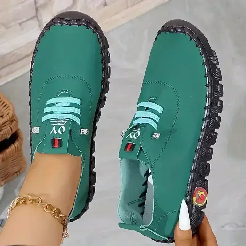 Mulheres tênis 2025 novos sapatos de designer mocassins de sola macia romana respirável ao ar livre retro tamanho grande único sapatos para mulher