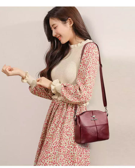 Sacola de couro bordado para mulheres, bolsas femininas, bolsa de ombro, pequenos sacos crossbody, alta qualidade, 2022