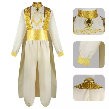 Adulto árabe príncipe cosplay traje conto de fadas magia maravilhosa lâmpada árabe príncipe roupas para o desempenho palco do dia das bruxas