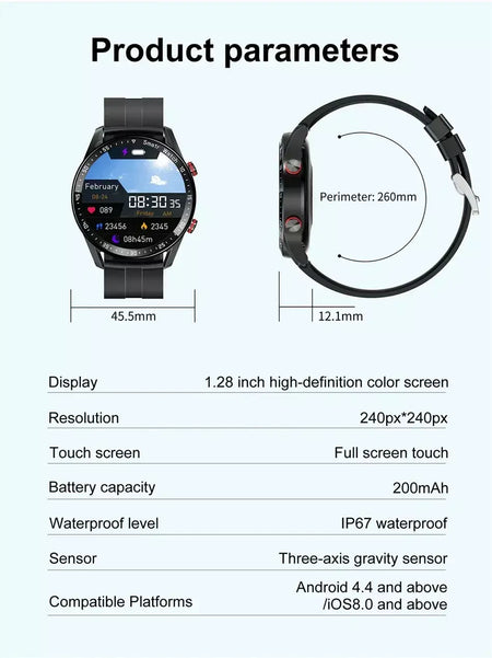 Xiaomi ecg + ppg chamada relógio inteligente masculino laser saúde pressão arterial fitnes esportes relógios à prova dwaterproof água smartwatch + caixa