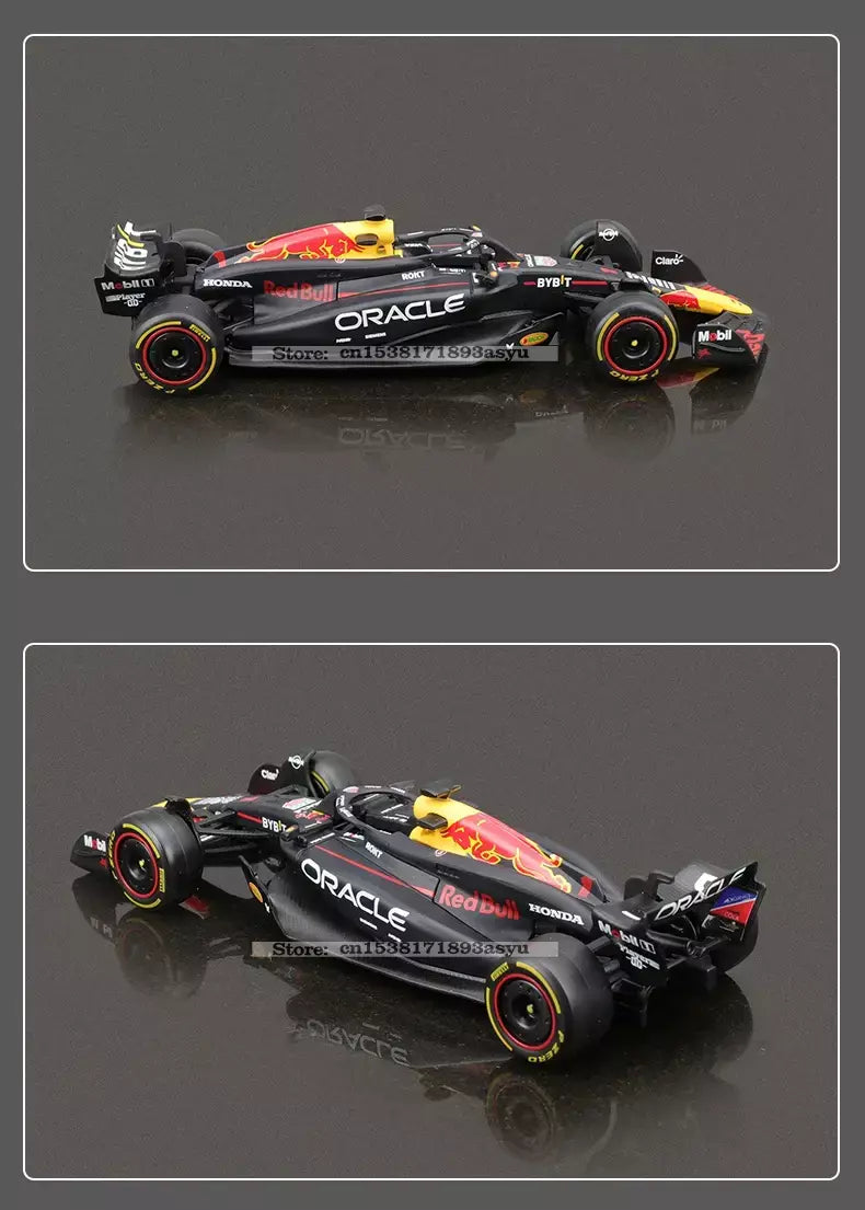 Bburago 1:43 2024 RB20 F1 Red Bull Racing TAG Heuer 2023 RB19 Miami # 1 Verstappen # 11 Brinquedo modelo fundido para carro em liga Perez