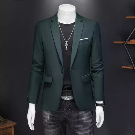 Blazer Casual de Negócios Masculino, Jaqueta Monocromática, Casacos Oversize, Smoking Masculino, Roupas de Marca, Roupas de Trabalho, Plus Size M-6XL