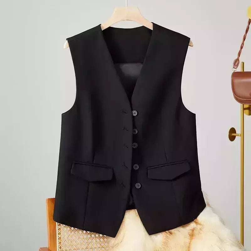 Colete vintage sem mangas feminino, Casacos elegantes, Casacos, Roupa casual, Monocromática, Streetwear, Primavera, Verão, Outono, Vestuário