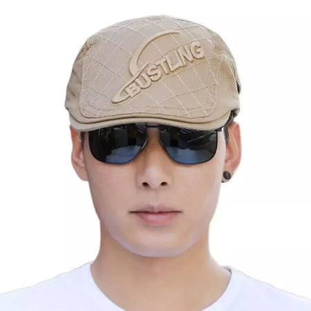 Chapéu de boina de algodão masculino, boina casual respirável de jornaleiro, boina de taxista, primavera, verão, outono