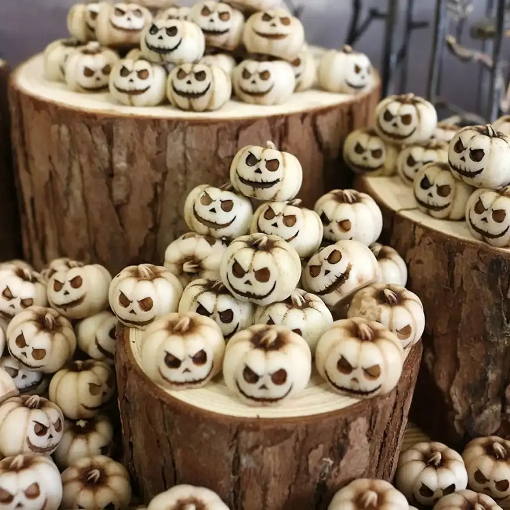 20 pçs resina decorações de abóbora de halloween-mini abóboras reutilizáveis assustadoras criativas e interessantes ornamentos de jardim
