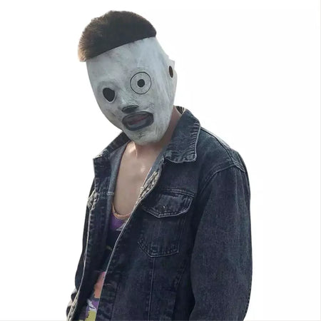 Mick máscara banda deslizamento cosplay nó acessórios de fantasia joey roleplay fantasia masculino látex headwear halloween masquerade capacete masculino