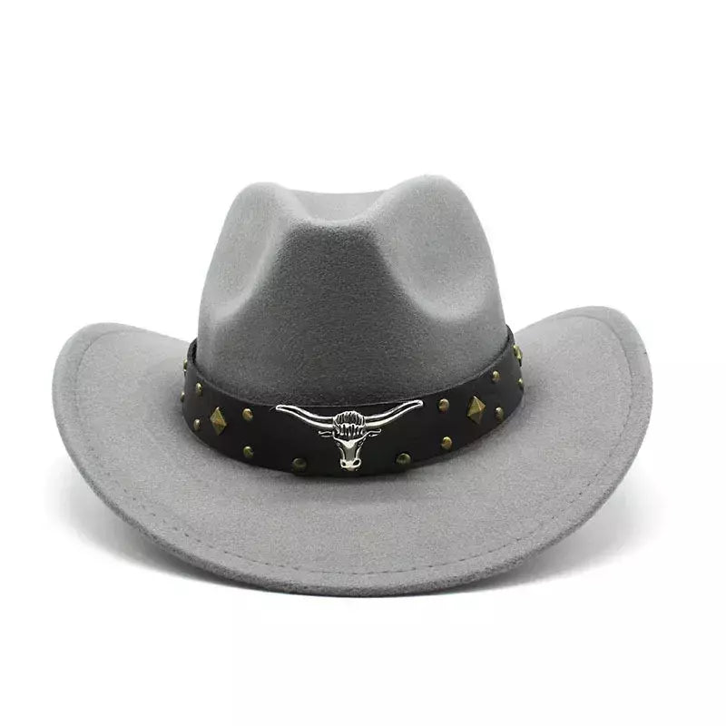 Mulheres e Homens Lã Ocidental Chapéu de Cowboy, Cavalheiro Senhora Jazz Cloche Sombrero Bonés, Tamanho Grande, Inverno, Outono, Novo, 2