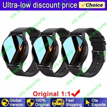 Samsung-Galaxy Smartwatch para homens e mulheres, monitoramento de saúde AMOLED, relógio impermeável, assistente de voz, chamada Bluetooth, relógio inteligente, 2022