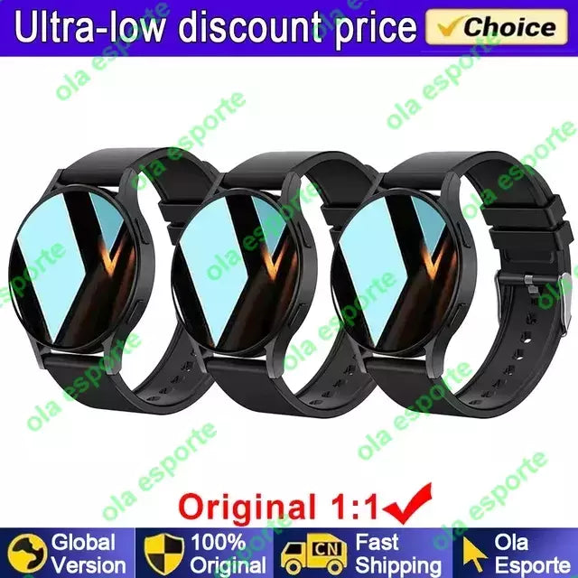 Samsung-Galaxy Smartwatch para homens e mulheres, monitoramento de saúde AMOLED, relógio impermeável, assistente de voz, chamada Bluetooth, relógio inteligente, 2022
