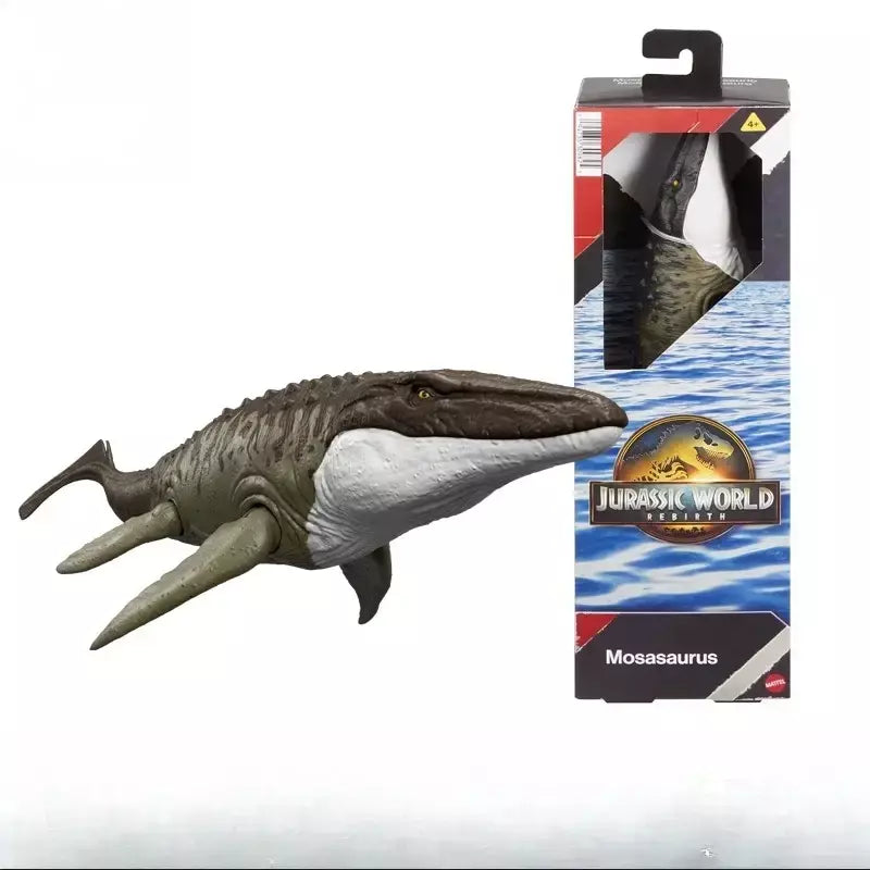 Mattel jurássico mundo renascimento dinossauro figura de ação mosasaur atrociraptor tiranossauro rex meninos brinquedos anime animal filme presente