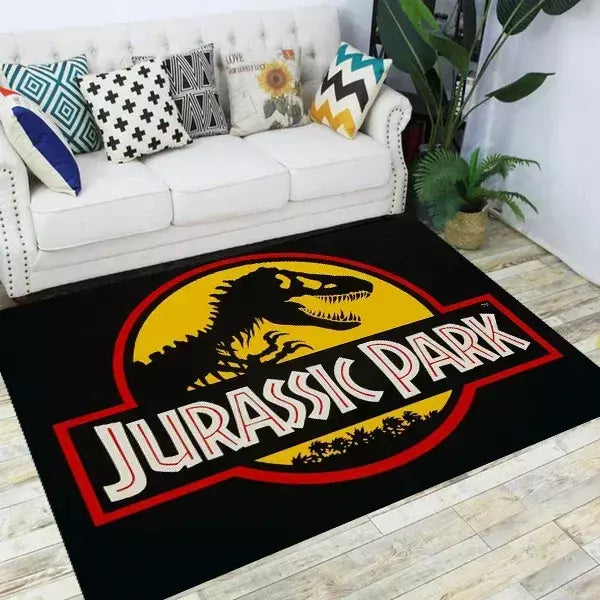 Jurassic park dinossauro dos desenhos animados tapetes antiderrapante área para sala de estar quarto pé almofada decoração, criança jogo tapete