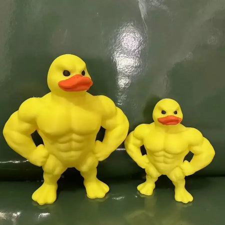 Estatueta de pato muscular ornamento acessório de mesa 3d impresso brinquedo de pato engraçado acessório de escritório presentes de aniversário