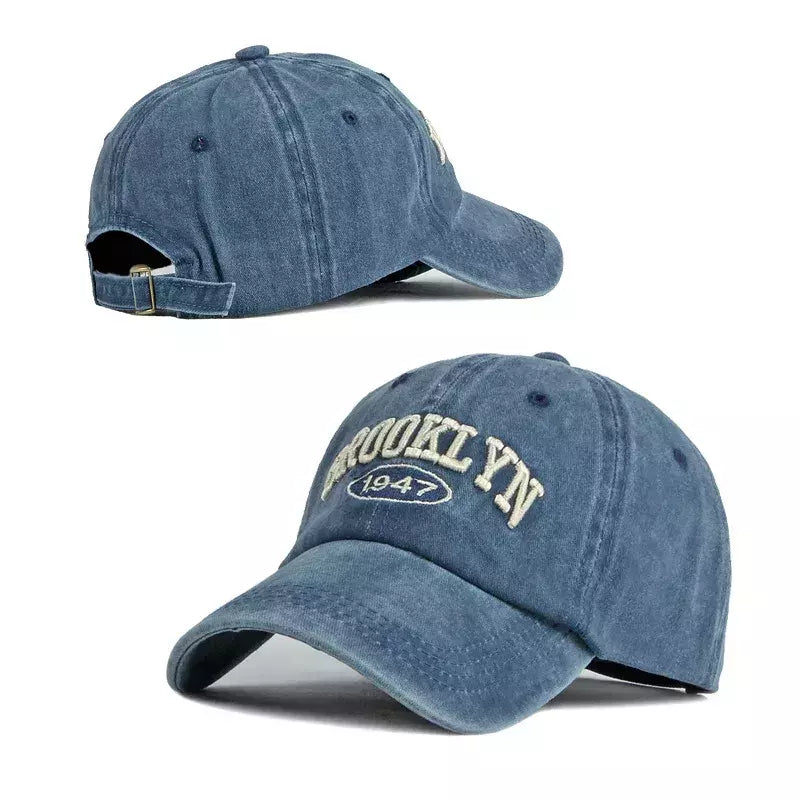 Boné de beisebol para quatro temporadas masculino e feminino, casual retrô lavado de algodão, bordado snapback, proteção solar unissex, verão, 4 estações
