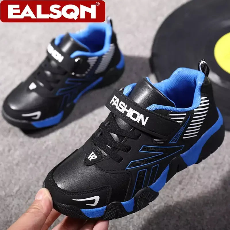 Quatro estações de couro crianças sapatos antiderrapantes ao ar livre tênis caminhada casual meninos esporte tênis tamanho 28-39