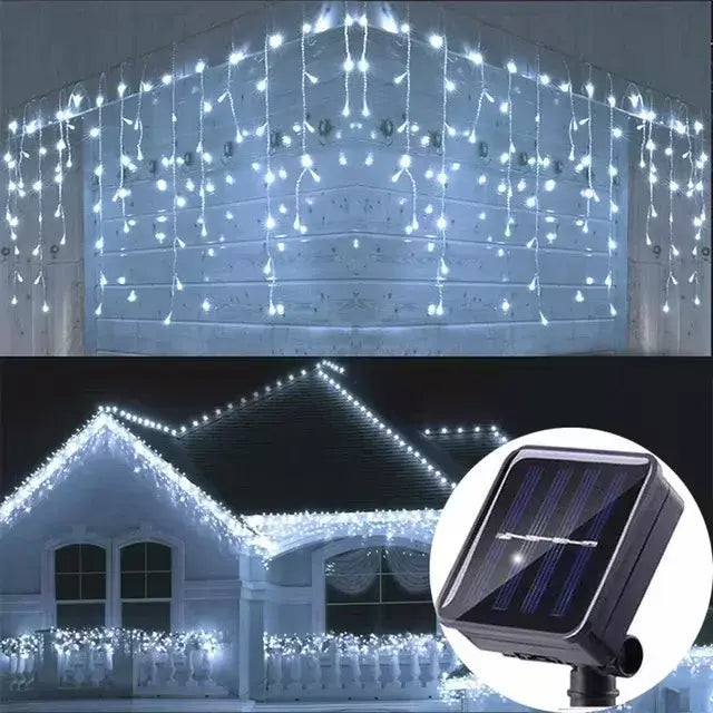 Led solar luz da corda ao ar livre jardim luzes de fadas led cintilação lâmpada à prova dwaterproof água para decoração festa natal 3.5m guirlandas jardim