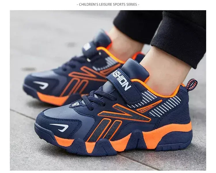 Crianças meninos sapatos escola esportes moda couro para crianças tênis casuais menino correndo andando sapato ao ar livre