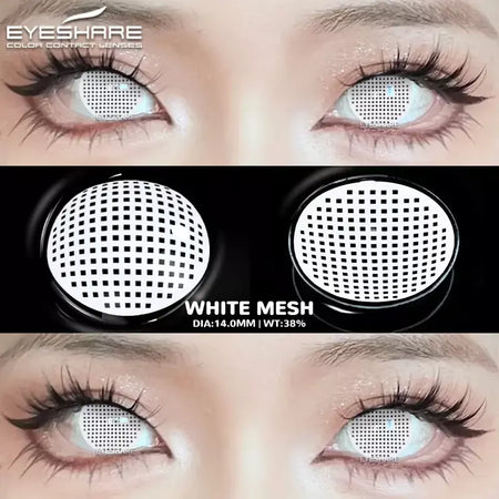 Eyeshare lentes de contato coloridas para olhos, 1 par de lentes coloridas de anime cosplay, lentes loucas de halloween, lentes de contato, maquiagem de beleza