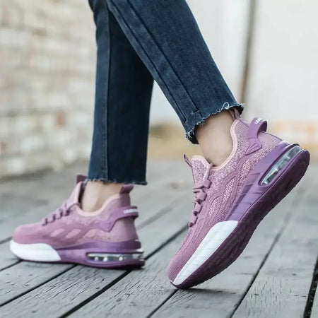 Mulheres sapatos de segurança para botas de segurança de trabalho respirável dedo do pé de aço à prova de punctura esporte trabalho tênis botas de segurança de construção