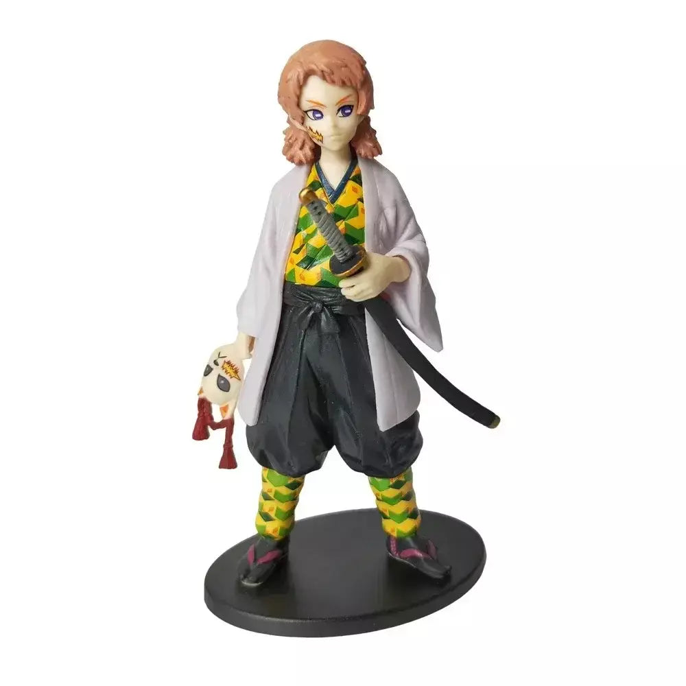 Anime figura demônio slayer figuras kimetsu não yaiba boneca tanjiro nezuko zenitsu estatueta inosuke guerreiro figura de ação modelo brinquedos