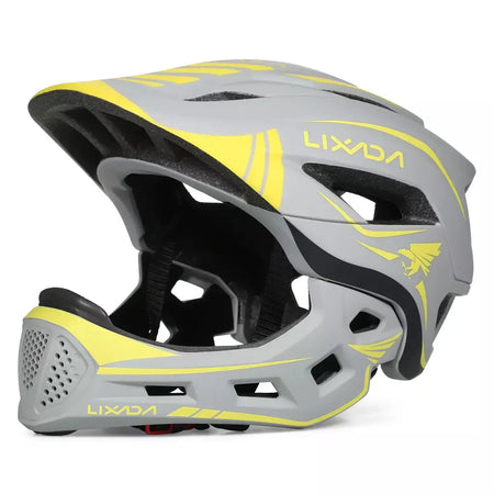Lixada crianças 2-em-1 destacável capacete facial completo crianças esportes capacete de segurança da bicicleta equipamentos de proteção crianças capacete de ciclismo