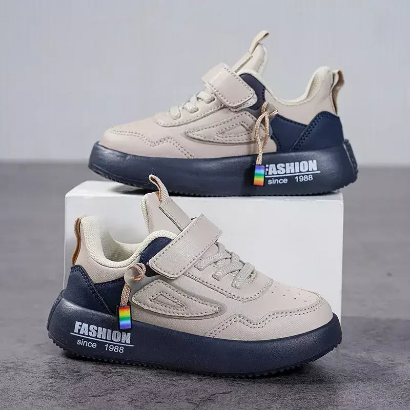 Meninos tenis tênis crianças sapatos moda de luxo couro crianças casual tênis plataforma sapatos esportivos para menino 4 a 12 anos