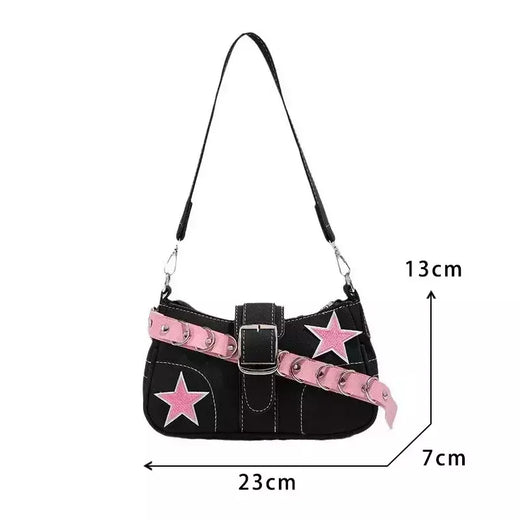 Bolsas de ombro de couro PU para mulheres, design de cinto retrô bolsas vintage pequenas femininas, bolsa transversal axilar, bolsas da moda, Y2K, 2024