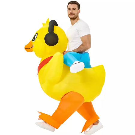 Adulto galo inflável traje engraçado unicórnio elk animais terno inflável halloween carnaval meio corpo explodir terno para cosplay