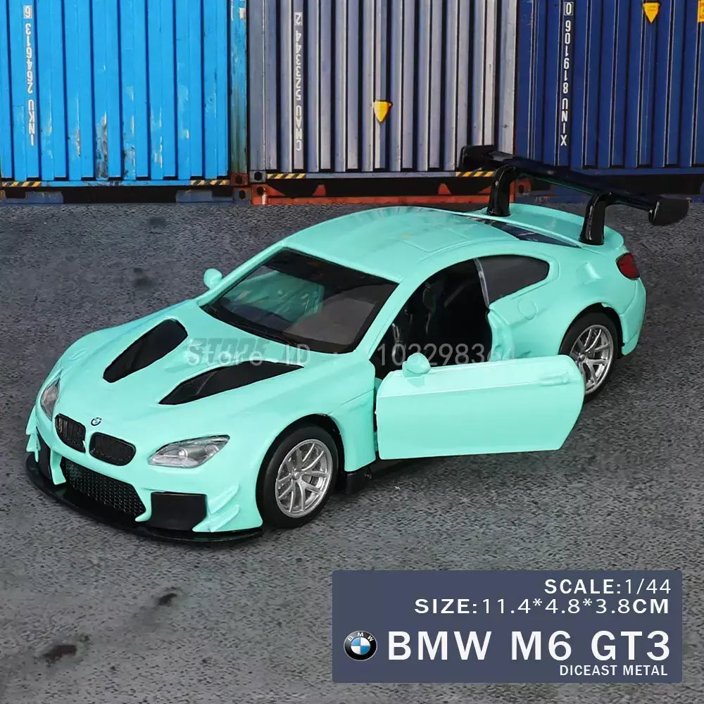 Msz 1:43 bmw m4 e-tron gt aventador modelo de suspensão carro clássico modelo de carro estático liga fundição modelo de carro coleção presente brinquedo