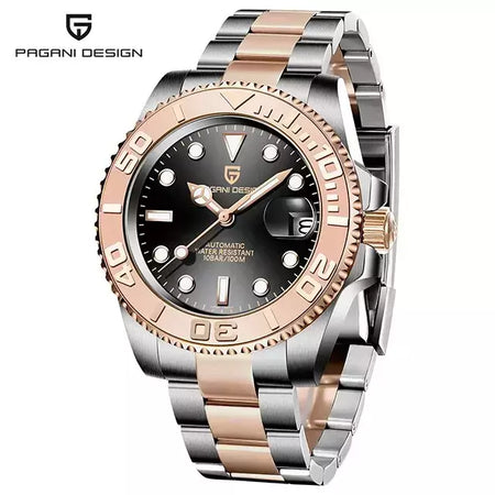 Pagani design esportes masculino relógio de pulso mecânico safira luxo relógio automático para homem aço inoxidável à prova dwaterproof água