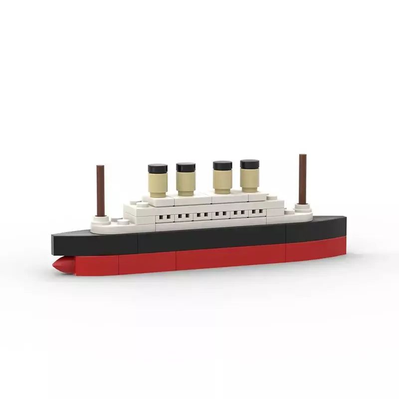 Titanic quebrar em meio rms cruzeiro afundou blocos de construção moc navio barco 3d modelo plástico diy steamboat presentes crianças brinquedos cidade filme