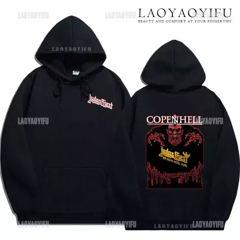 Moletom unissex Hard Rock Punk Metal Band, moletom Judas Priest Painkiller, masculino e feminino, manga comprida, Hot Compress, moda