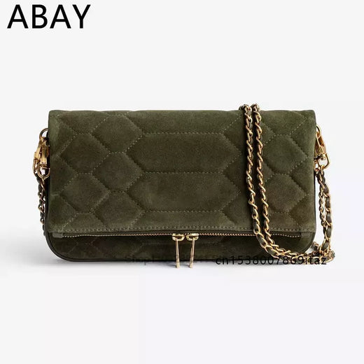 Decoração Metal Chain Strap PU Envelope Handbag para Mulheres, Designer de Luxo Crossbody Bags, Couro 2 Cadeia, Senhoras