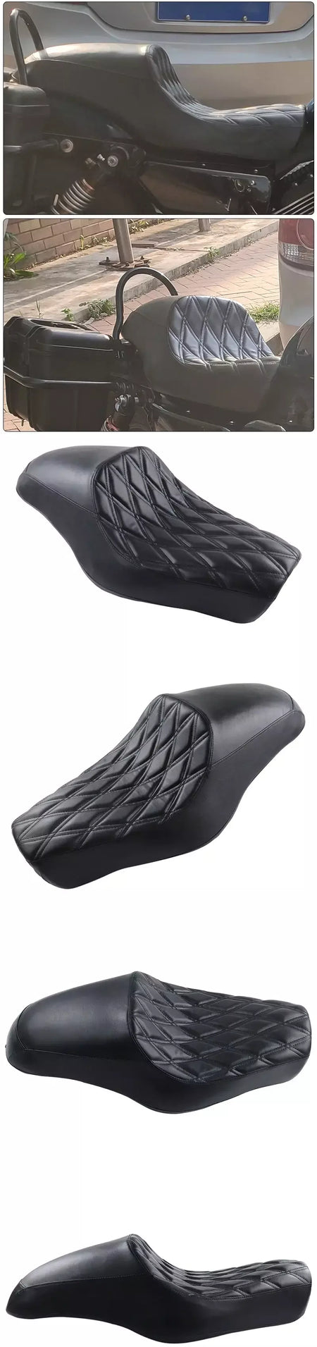 Dois-up assento piloto sela motorista passageiro pillion para harley ferro 883 baixo 883l sportster 1200 nightster personalizado superlow roadster