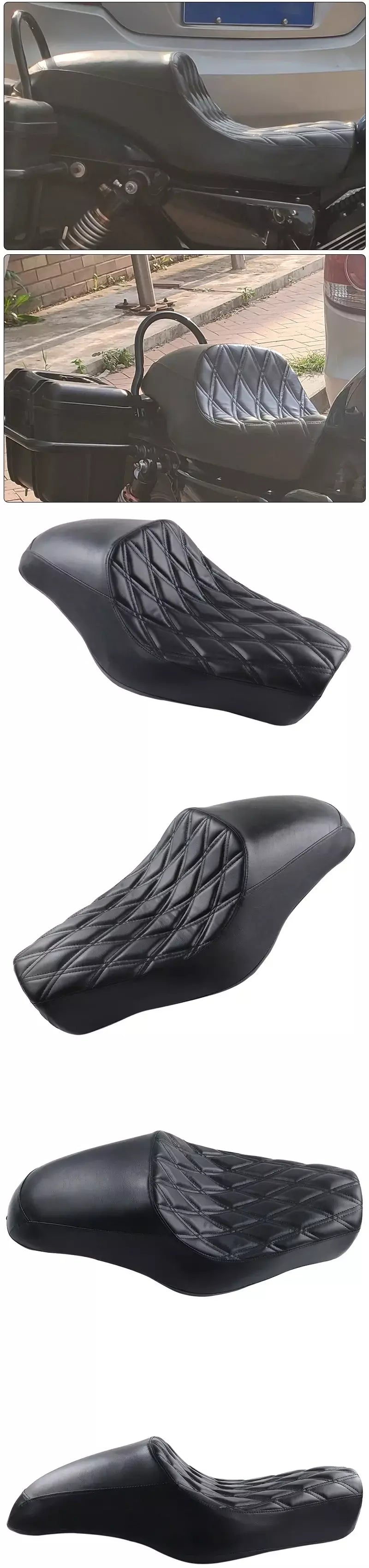 Dois-up assento piloto sela motorista passageiro pillion para harley ferro 883 baixo 883l sportster 1200 nightster personalizado superlow roadster