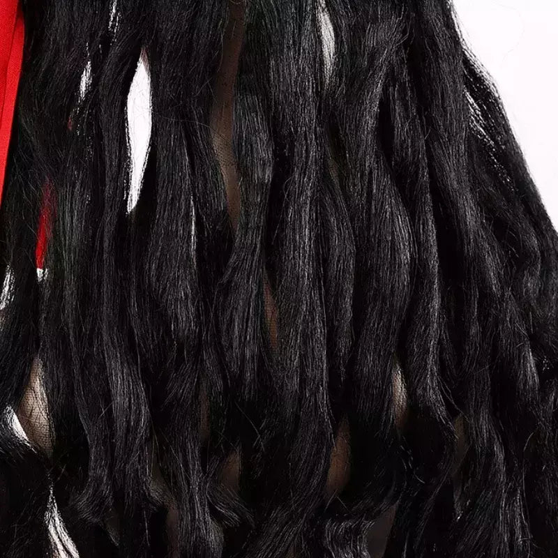 Adulto masculino caribe pirata chapéu peruca halloween palco desempenho pirata capitão traje peruca acessórios de festa jack sparrow peruca
