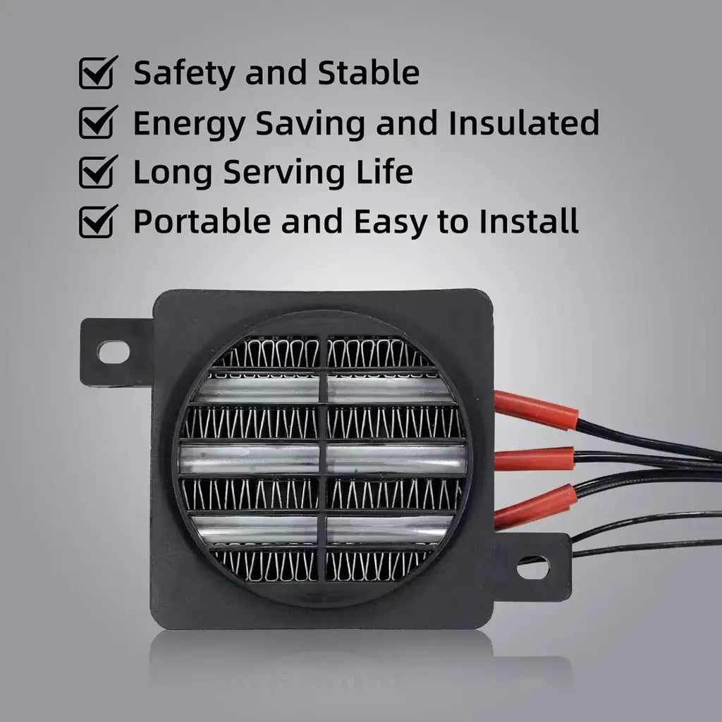 12v ~ 220v 70w ~ 400w aquecedor ptc cerâmica aquecedor de temperatura constante com ventilador ptc aquecedor elétrico incubação elemento de aquecimento de ar ptc