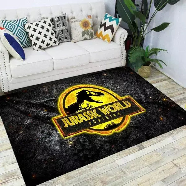 Jurassic park dinossauro dos desenhos animados tapetes antiderrapante área para sala de estar quarto pé almofada decoração, criança jogo tapete