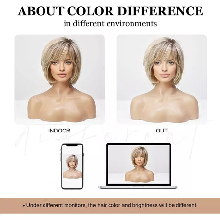 Marrom loira mista ombre cabelo humano perucas dianteiras do laço curto ondulado bob cabelo glolden loira remy peruca de cabelo humano para branco feminino diariamente