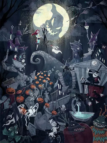 Filme clássico o pesadelo antes do natal anime figura jack poster impressões pintura em tela arte da parede fotos decoração do quarto casa