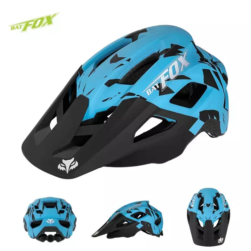 Batfox capacete de bicicleta mtb ajustável, leve, respirável, forro confortável, esportes ao ar livre, chapéu seguro para homens e mulheres, capacete de ciclismo