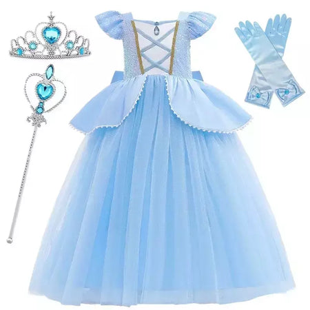 Rapunzel vestido para meninas cinderela belle vestir-se fantasia crianças aniversário princesa traje crianças roupas de festa de halloween 3-10y
