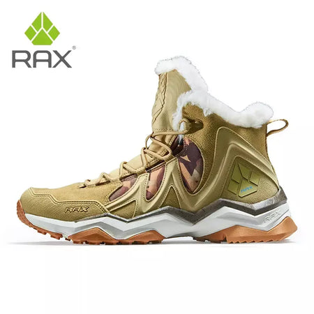 Rax à prova dwaterproof água caminhadas sapatos homens inverno ao ar livre tênis para homens botas de neve de pelúcia montanha botas de neve turismo ao ar livre sapato de corrida