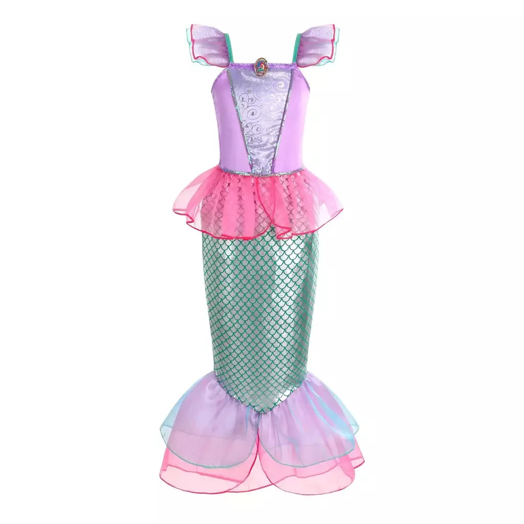 Sereia vestido de festa de aniversário verão menina sereia traje carnaval anime cosplay outfits 2-10 anos crianças fantasia disfarce vestido de baile