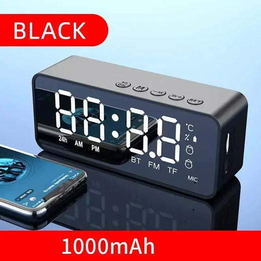 Altifalante Sem Fio Bluetooth Pequeno Mini Despertador Canhão Portátil Mini Voz Transmita o Cartão Insert Veicular Sistema De Áudio W