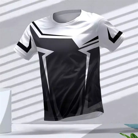 New Hot-Selling Outdoor Running Sports Respirável Quick-Secagem Roupas de Fitness Casual Wear Impressão 3D Em Torno Do Pescoço Adulto T-Shirt