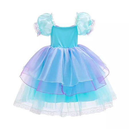 Menina sereia vestido para crianças festa de aniversário princesa cosplay traje ariel halloween fantasia roupas verão elegante vestido