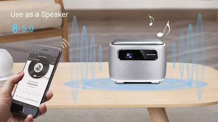 BYINTEK R20 Max Mini Projetor 4K DLP Smart WiFi Android 11.0 LED 1080P Projetores de home theater ao ar livre com bateria de 15600mAh