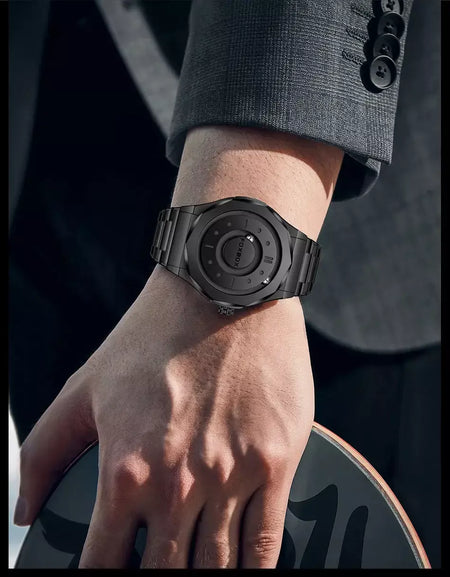 Foxbox criativo rolagem ponteiro força magnética relógios de pulso quartzo masculino esportes ao ar livre relógio à prova dwaterproof água masculino relogio masculino